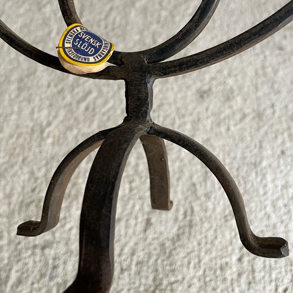 Vintage MCM cast iron candelabra - Picture 2 of 6